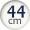 44 cm