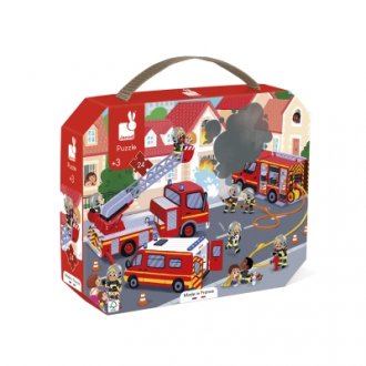 Puzzle Požiarnici v kufríku