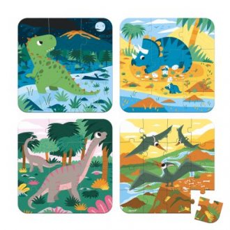 Puzzle 4v1 Dinosaury