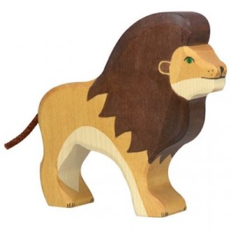Drevená postavička Lev
