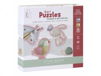 Puzzle Kvety a motýle