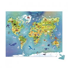 Puzzle Mapa sveta v kufríku